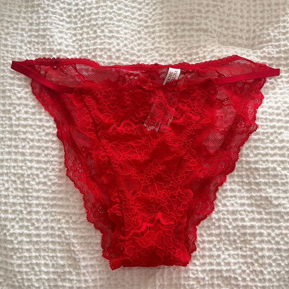 Victoria's Secret Red Lace Bikini Panty